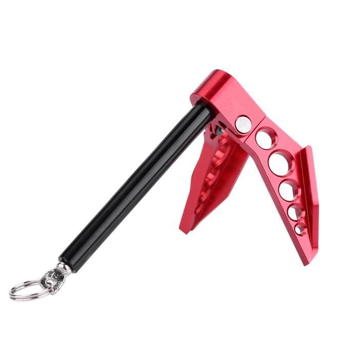 2 Ancres Treuil Métal Pour Voiture RC 1/10 - Pliables, Universelles, Pour TRX4, SCX10, D90, CC01, Rouge