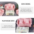 SOFA MINIATURURE 1PC Modèle d'accessoires de meubles de de avec oreiller fauteuil bebe - canape bebe meubles bebe-2