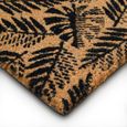 FOUGERE - Tapis Paillasson en fibre de coco motif fougères naturel et noir  60 x 40 cm-2