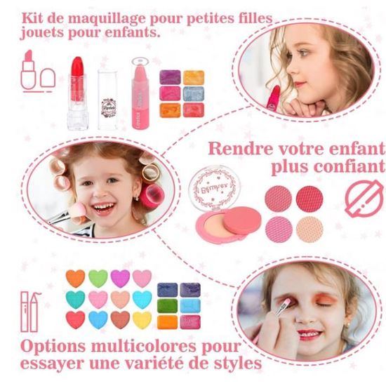 Flybay Maquillage Enfant Jouet Filles, Lavable Malette Maquillage Jouet  pour Enfant, Coffret Maquillage Enfant Palette Maquillage, - Cdiscount Jeux  - Jouets