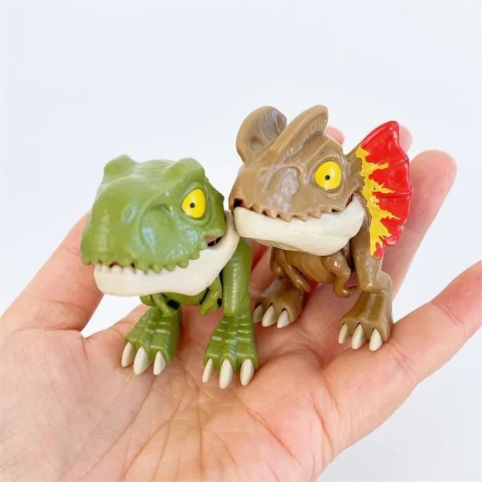 Kotkiddy® Lot de 10 jouets à doigts en forme de dinosaure - Jouet catapulte  élastique - Couleur aléatoire : : Jeux et Jouets