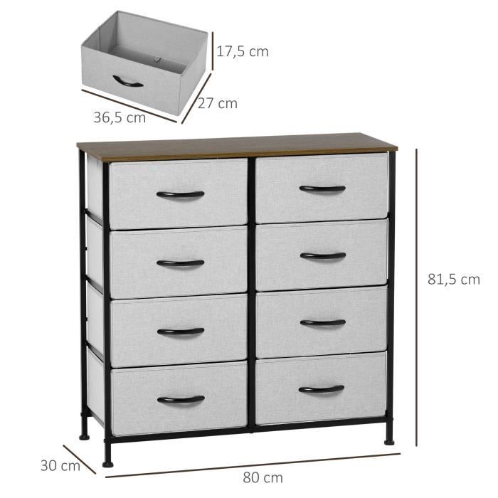 Meuble pour rangement de dessins, 8 tiroirs - taille A0 - 115kg, Blanc 8  tiroirs - taille A0 - 115kg | 11513004
