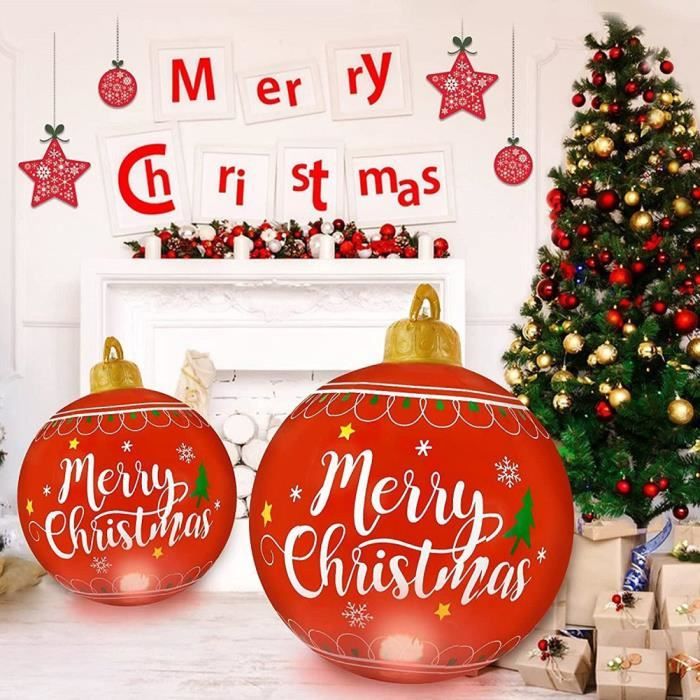 Boule De Noël Lumineuse - MINIFINKER - Gonflable En PVC - 60 Cm - Rechargeable - Décoration