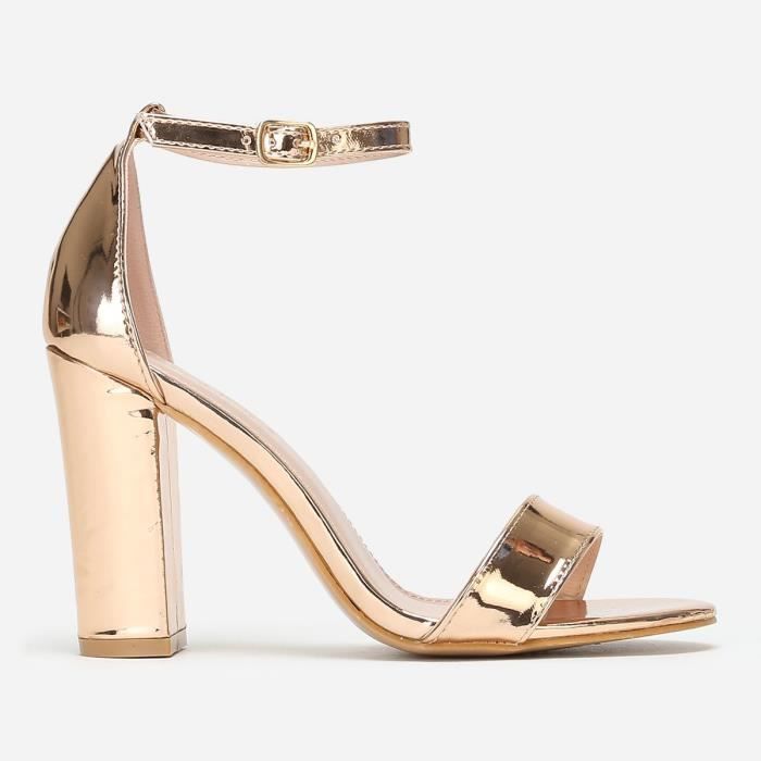 Talon top carré rose