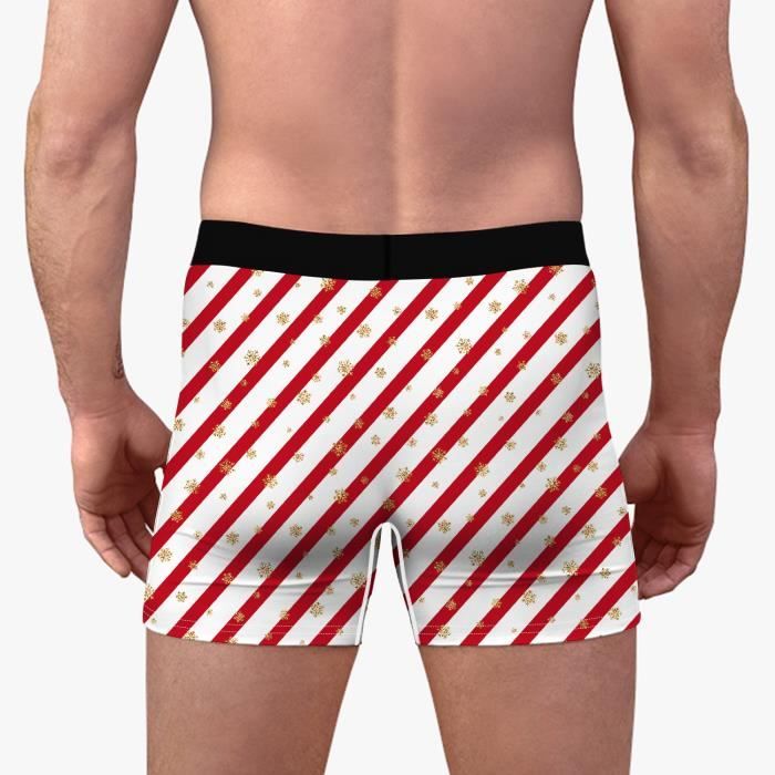 Boxer Maillot de Bain No l Homme rayure Slim Extensible