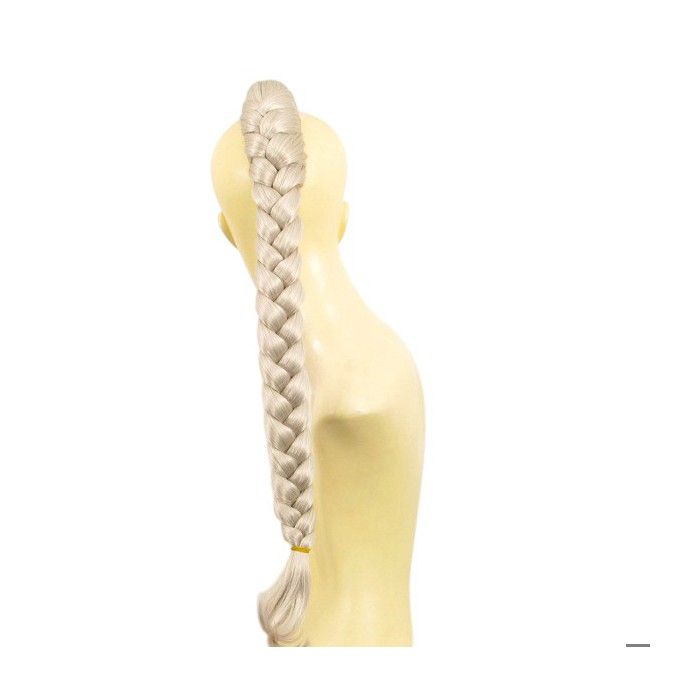 Postiche Queue De Cheval Extensible Blond Très Clair Méché - 70cm - Synthétique - Neuf Avec étiquettes