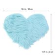 40x50cm tapis de sol en forme de coeur doux pour le salon chambre d'enfants (bleu clair)   SET ACCESSOIRES SALLE DE BAIN-3