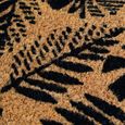 FOUGERE - Tapis Paillasson en fibre de coco motif fougères naturel et noir  60 x 40 cm-3