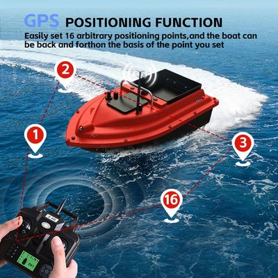 Bateau Amorceur Télécommandé 500m - Double Moteur, Sondeur, Charge 2KG