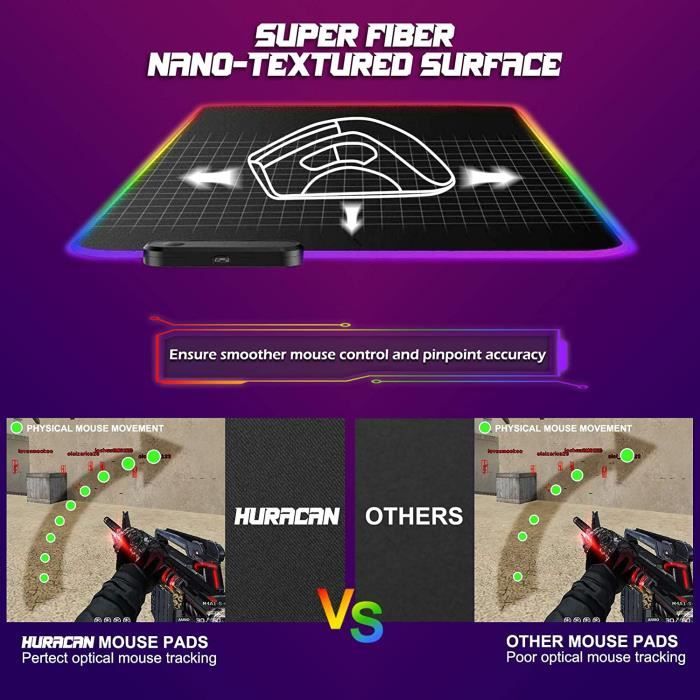EMPIRE GAMING – Dark Rainbow Tapis de Souris Gamer – RGB LED 12 Modes  d'Eclairage - Cdiscount Informatique