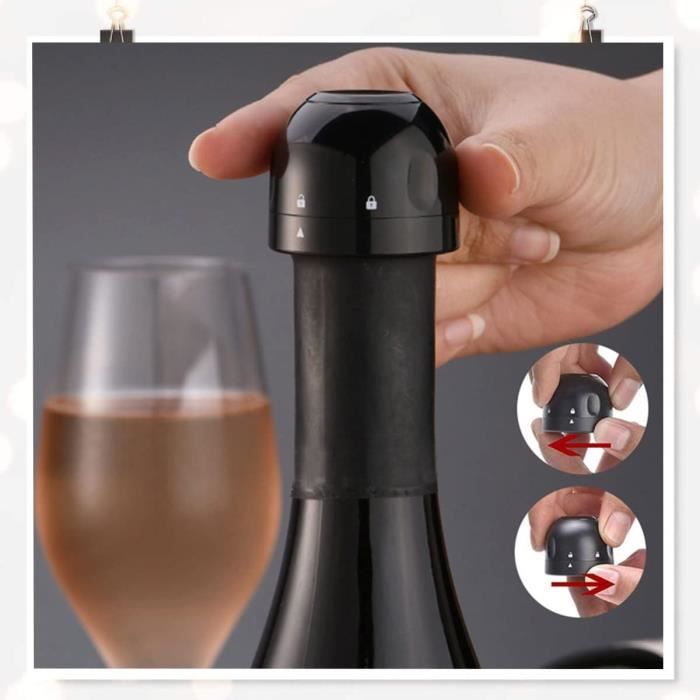 Bec Verseur Bouchon de bouteille vin champagne - 2 pièces réutilisable  Pompe à sous vide pour le champagne-vin, Anti Goutte Acc[154] - La cave  Cdiscount