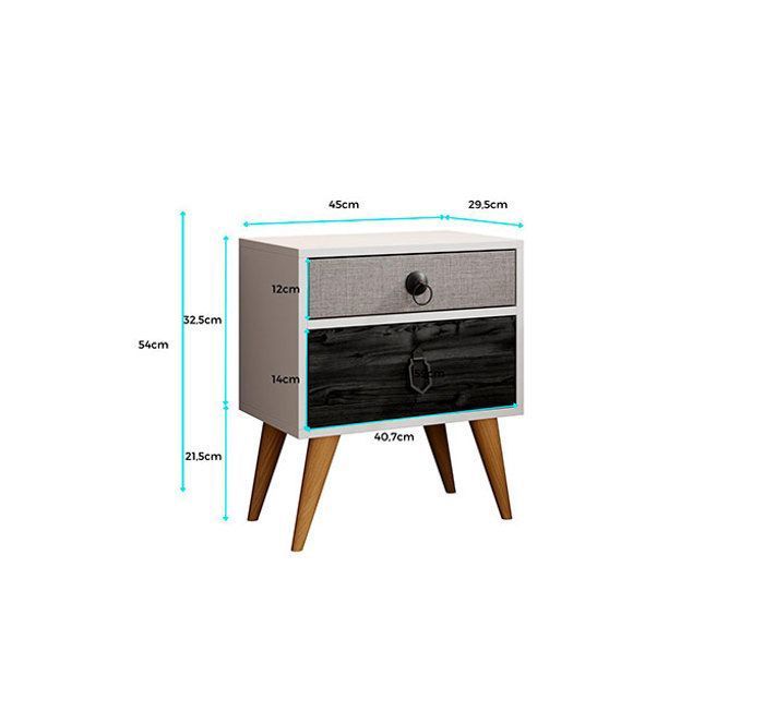 OJBDK Petite Table De Chevet Ultra étroite Avec 3 Tiroirs, Meuble De Rangement Simple Et Moderne Pour Chambre à Coucher Avec 4 Pieds En Métal