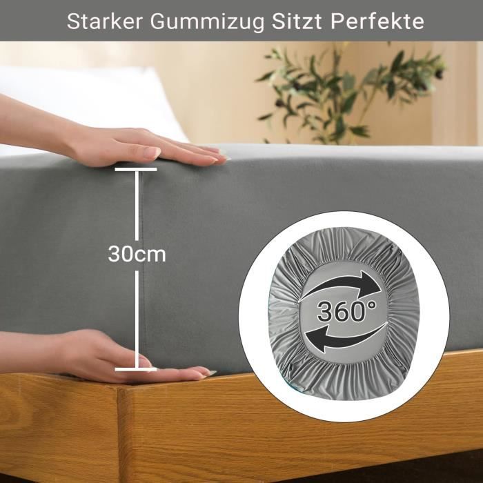 Drap Housse Microfibre 90x190 Cm - Doux, Résistant, Lavable à 40°C - Couleurs Disponibles