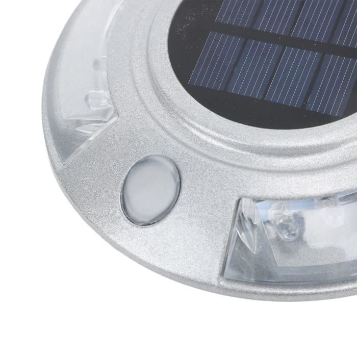 CREPOW Lot De 8 Lampes Solaires Pour Terrasse, Allée, Quai - Étanche - 1200 MAh - Alimentation Solaire - Éclairage LED En Aluminium - Pour Trottoir, Jardin, Allée, Cour (blanc/blanc Chaud