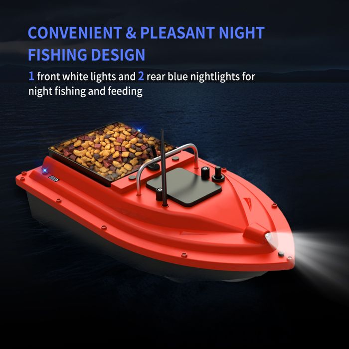 Bateau De Pêche Télécommandé Intelligent - Appâtage Et Nidification Automatique - Modèle Noir SODIAL