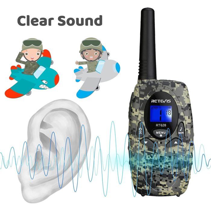 2 PCS Montre Talkie Walkie pour Les Enfants à Longue portée Radio émetteur-récepteur Camo extérieur de l'Armée Jouets 150 mètres