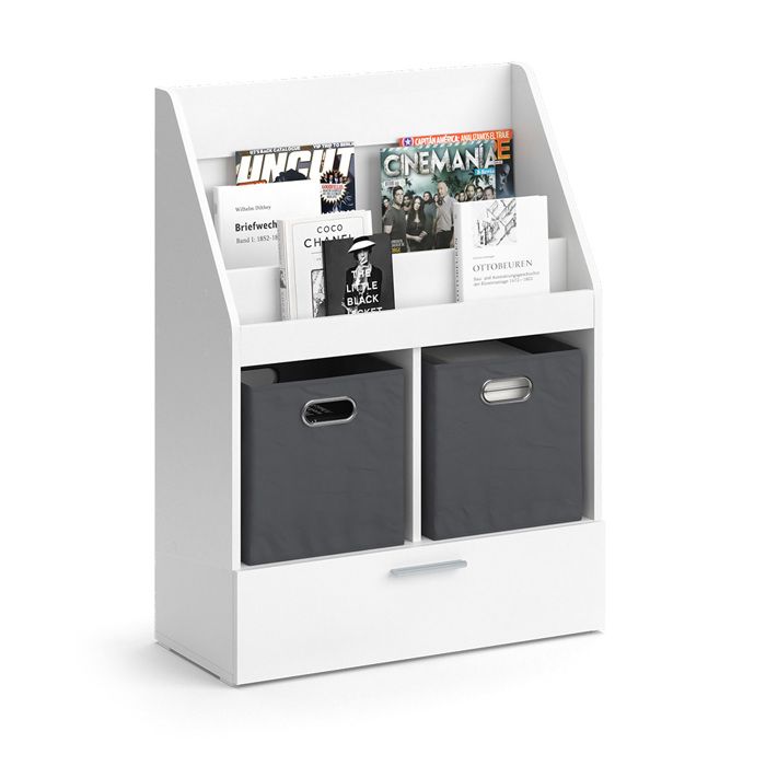 Bibliothèque Tasso - Blanc/anthracite - €409.99 Bibliothèque Tasso - Blanc/anthracite - €409.99