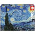 Puzzle 1000 pièces La nuit étoilée de Vincent van Gogh - EDUCA-0