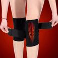 Genouillères auto-chauffantes tourmaline pour douleur arthrose rhumatisme genoux - Noir-0