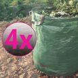 Sac de déchets de jardin SunDeluxe x4 - PE robuste 272L - Réutilisable, pliable, imperméable et transportable-0