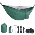 Hamac Moustiquaire SOONTRANS - Camping Ultra-léger Portable 290x140cm - Capacité 300kg - Vert foncé-0