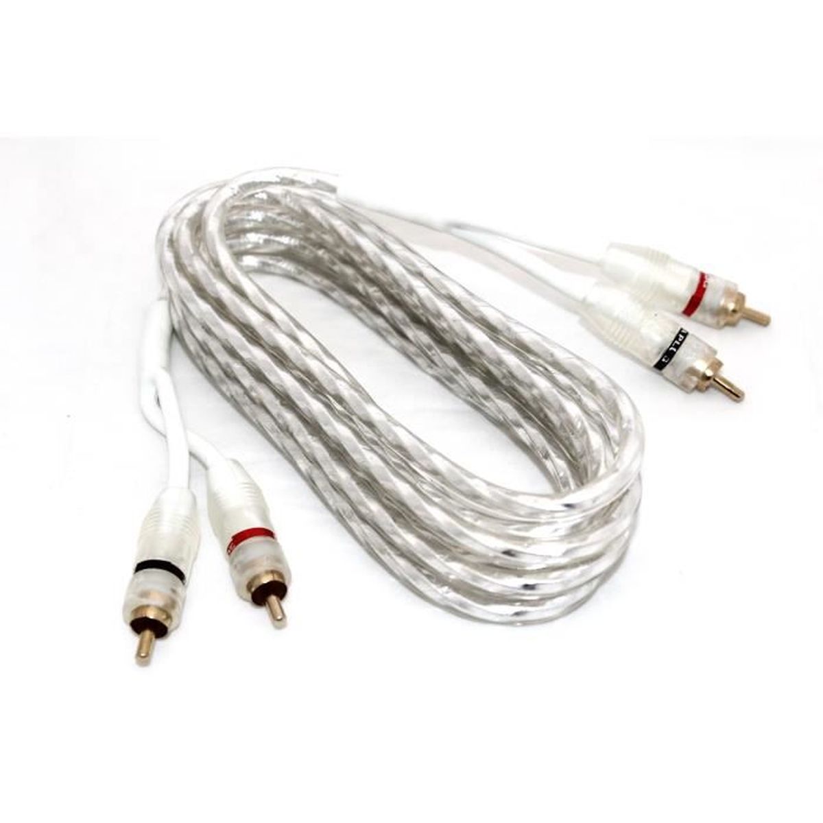 Rallonge Câble Vidéo RCA 6m + Câble DC 1m - Pour Caméra De Recul, Double Blindage, Avec Adaptateur - Véhicule, Moniteur - 9