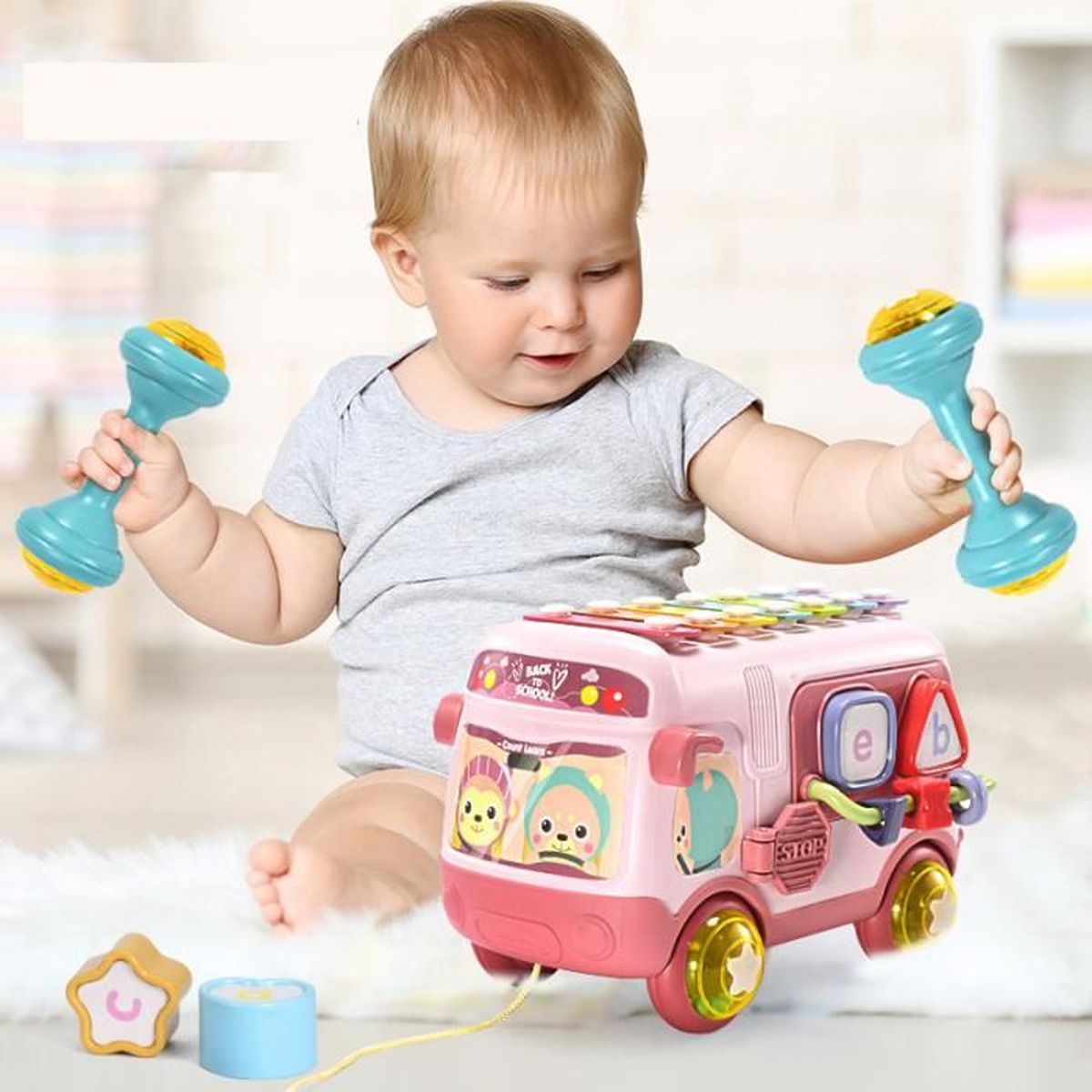 hahaland Jouet pour Bébé 1 an Jouet Montessori d'Activité et hahaland Jouet pour Bébé 1 an Jouet Montessori d'Activité et