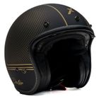 MOTOBLOUZ ELEMENT SUGAR HILL Casque de moto JET avec visière solaire | Homologué ECE 22.06 | Black Mat | Casque scooter MOTOBLOUZ