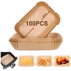CULINAX Accessoires Air Fryer - Non spécifié - 100 Pièces - Papier Cuisson Dégradable - Antiadhésif - Blanc