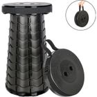 Tabouret pliant - Leogreen - Télescopique - Plastique - Max 150KG - Noir