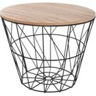 ATMOSPHERA CRÉATEUR D'INTÉRIEUR Table d'Appoint Design "Kumi" 30cm Noir