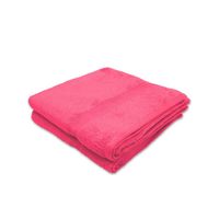 Lot de 2 Draps de bain 100x150cm Eponge 600 g-m² 100 % coton - Couleur serviette - Rose poudré - Light pink