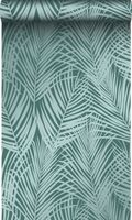 papier peint feuilles de palmier vert émeraude - 0,53 x 10,05 m - 347710