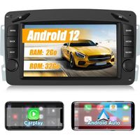 AWESAFE Autoradio Android 12 pour Mercedes Benz CLK W209, W203,W463,W208[2Go+32Go]avec Carplay Android Auto 7 pouces Écran GPS