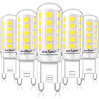 Ampoule G9 LED - 4W Equivalent 35W G9 Halogène, 420LM, Mini Lampe, Blanc Froid 6000K, Sans Scintillement, AC220-240V, Lot de 5