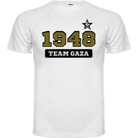 T-shirt Palestine "TEAM GAZA 1948" | tee shirt blanc homme Palestine tm4154 - du S aux XXL