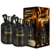 Hélium 2 Grandes Bouteilles Gaz d'Hélium pour 60 Ballons - Bonbonne Jetable 0,40m3