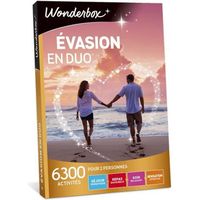 Wonderbox - Idée cadeau - Evasion en duo - 6300 séjours romantiques, repas délicieux, soins relaxants