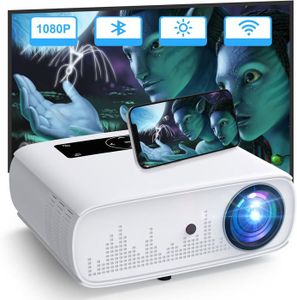 Vidéoprojecteur Videoprojecteur, Natif 1080P Projecteur 15000 Lumens Full HD Home Cinema Videoprojecteur 4K, Projecteur avec Bluetooth WLAN.[Z118]