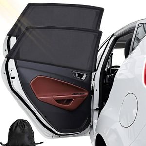 2 Pare-Soleil Voiture Universels - Pour Vitres Arrière - Protection Enfants Et Animaux - Nylon Respirant