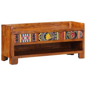 Banc coffre bois massif - Ameublement