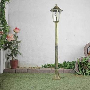 LAMPE DE JARDIN  Lanterne de jardin rustique lanterne chemin d'accès lampe or antique E27 IP44 lanterne d'extérieur lampadaire lampadaire cour