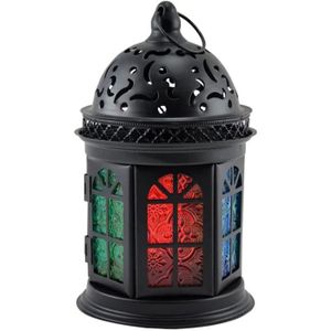 Petite Lanterne LED-Fer Bronzant Style 1 Décoration Marocaine  Atmosphère-Rétro Lanterne À Vent Creux