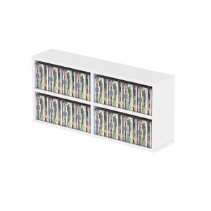 MOBILIER HOME STUDIO GLORIOUS CD BOX 180 WHITE - casier de rangement 18