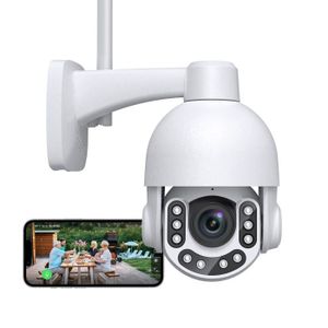 CAMÉRA IP NETVUE Caméra Surveillance WiFi PTZ 3MP, Vision Nocturne, Détection Mouvement, Audio Bidirectionnel, IP66 Etanche, Métallique, H.265