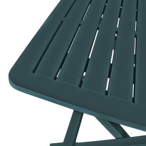 Ensemble table et chaise de jardin Ensemble de bistro pliable 3 pcs Plastique Vert Qqmora XY08641