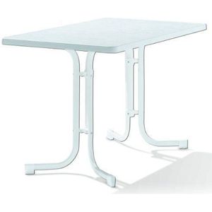 TABLE DE JARDIN  Sieger 133/W Table de Jardin Acier Blanc 115 x 70 
