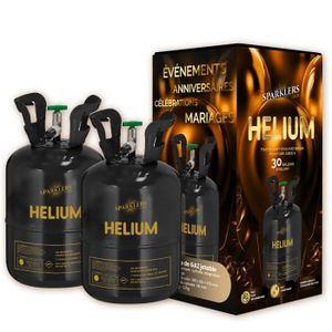 BALLON DÉCORATIF  Hélium 2 Grandes Bouteilles Gaz d'Hélium pour 60 B