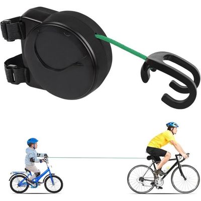 Barre De Traction Vélo Enfant 2.5m Rétractable – Corde Remorquage 500 Lbs, Idéale Pour VTT, Vélo Électrique Et Famille