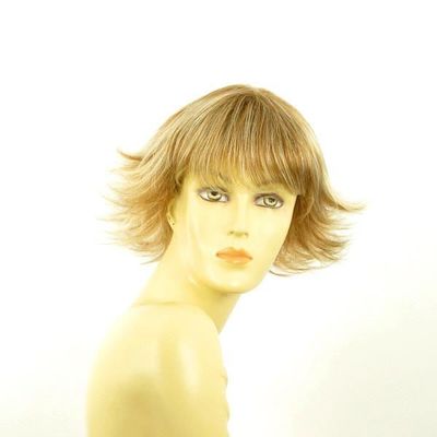 Perruque Femme Mi-longue Blonde Foncée Avec Mèches Claires - Synthétique - Taille Moyenne